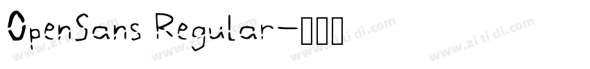 0penSans Regular字体转换